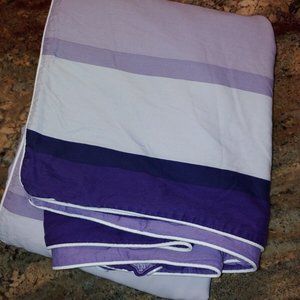 Lacoste Clery Purple Stripe Cotton Duvet Cover 64x90"